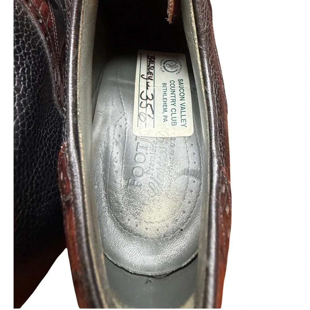 FootJoy Premiere Classics Dry 9.5 D Golf Shoes Wingtip Black Brown 50487 USA